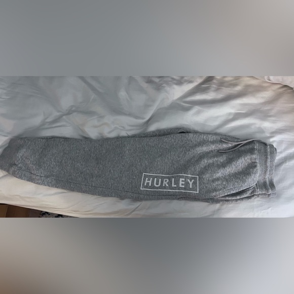 Men’s Hurley Heather Light Grey Sweatpants - Picture 1 of 4
